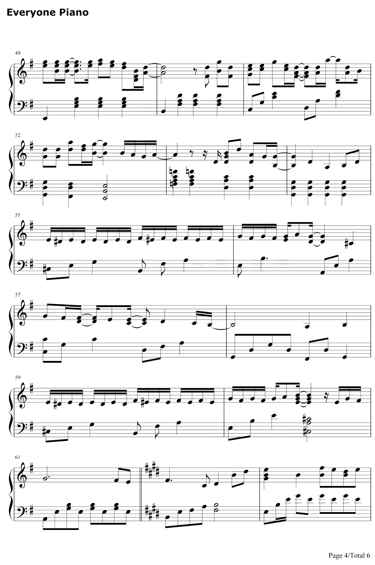 你曾是少年钢琴谱-S.H.E-少年班主题曲4