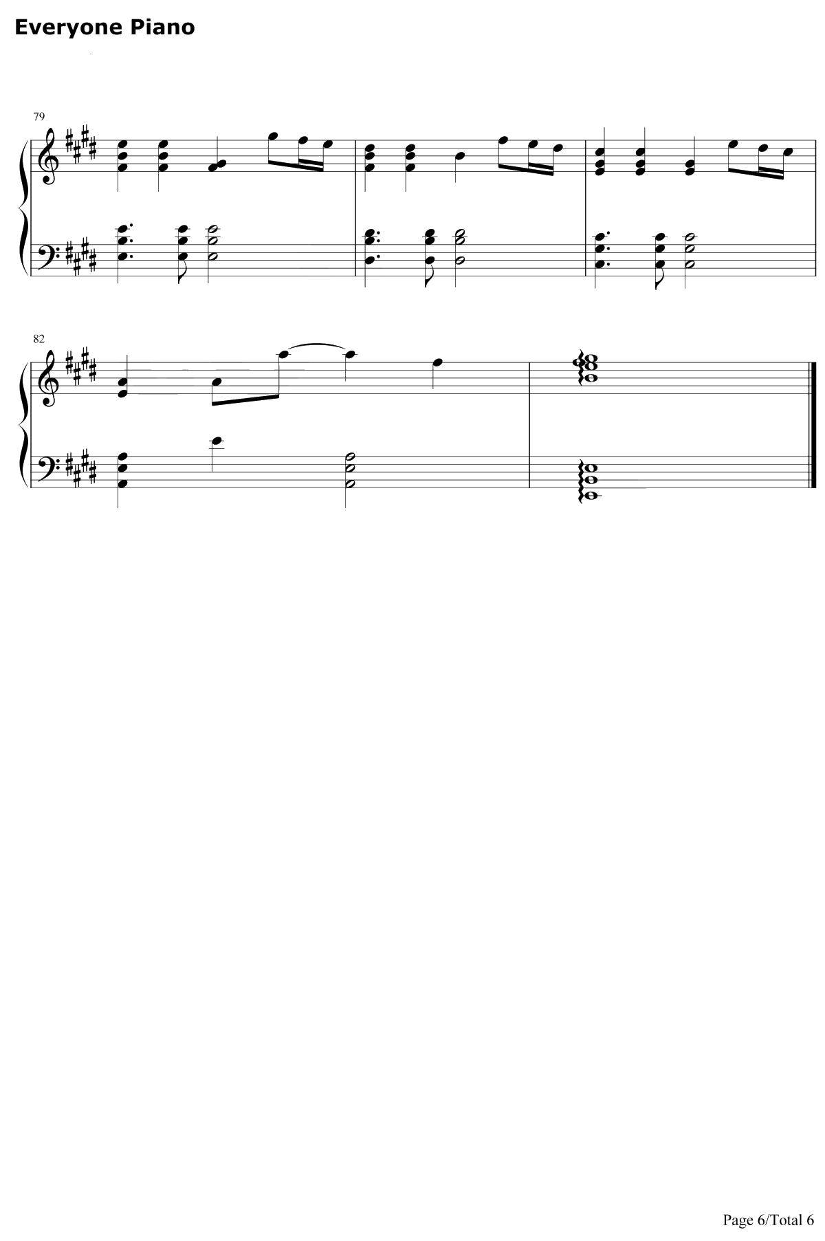 你曾是少年钢琴谱-S.H.E-少年班主题曲6