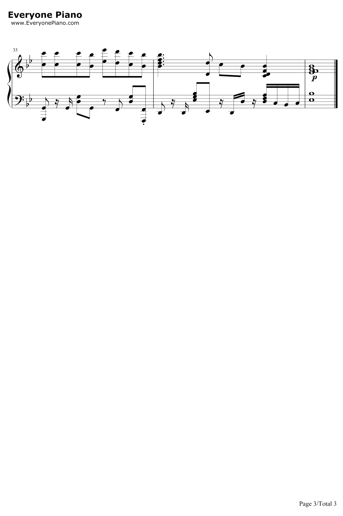 リセット钢琴谱-向井太一-强风吹拂ED3