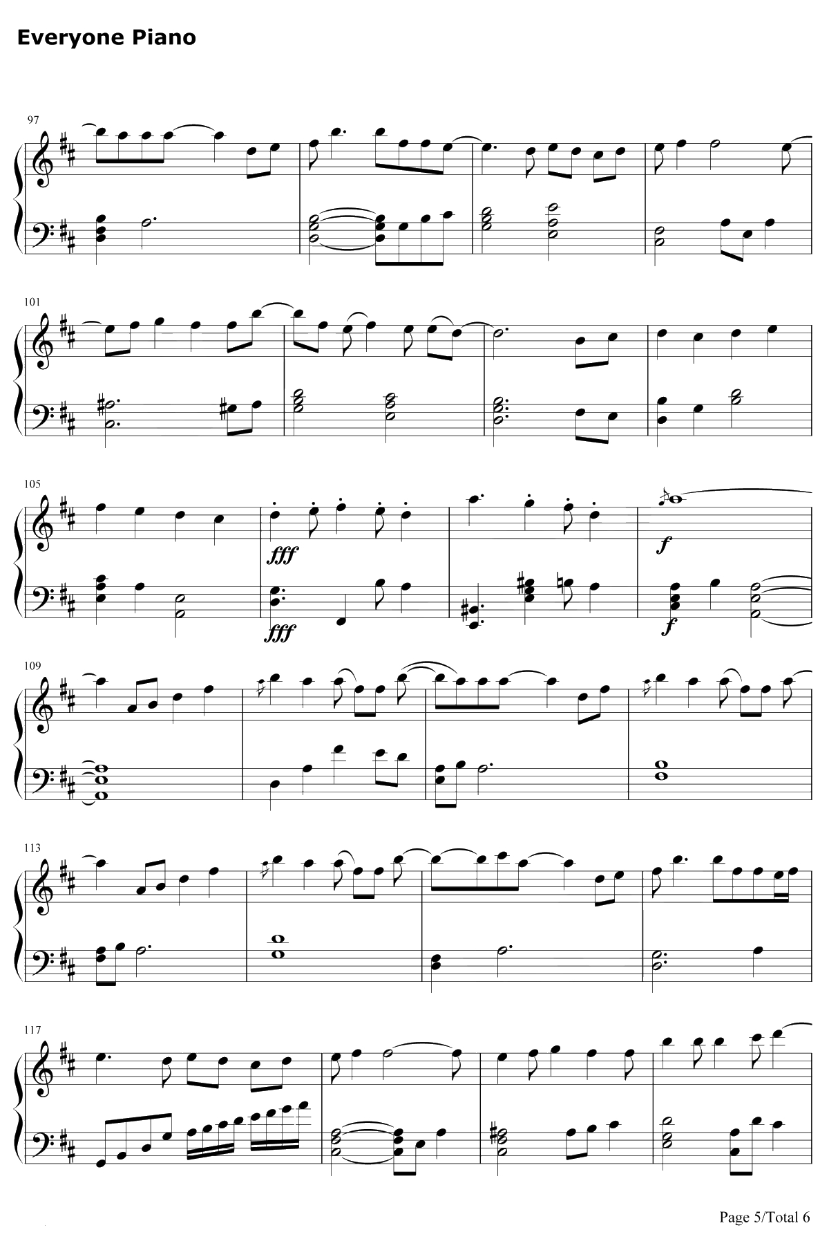 彗星的眼泪钢琴谱-金莎-幸福的眼泪片尾曲5