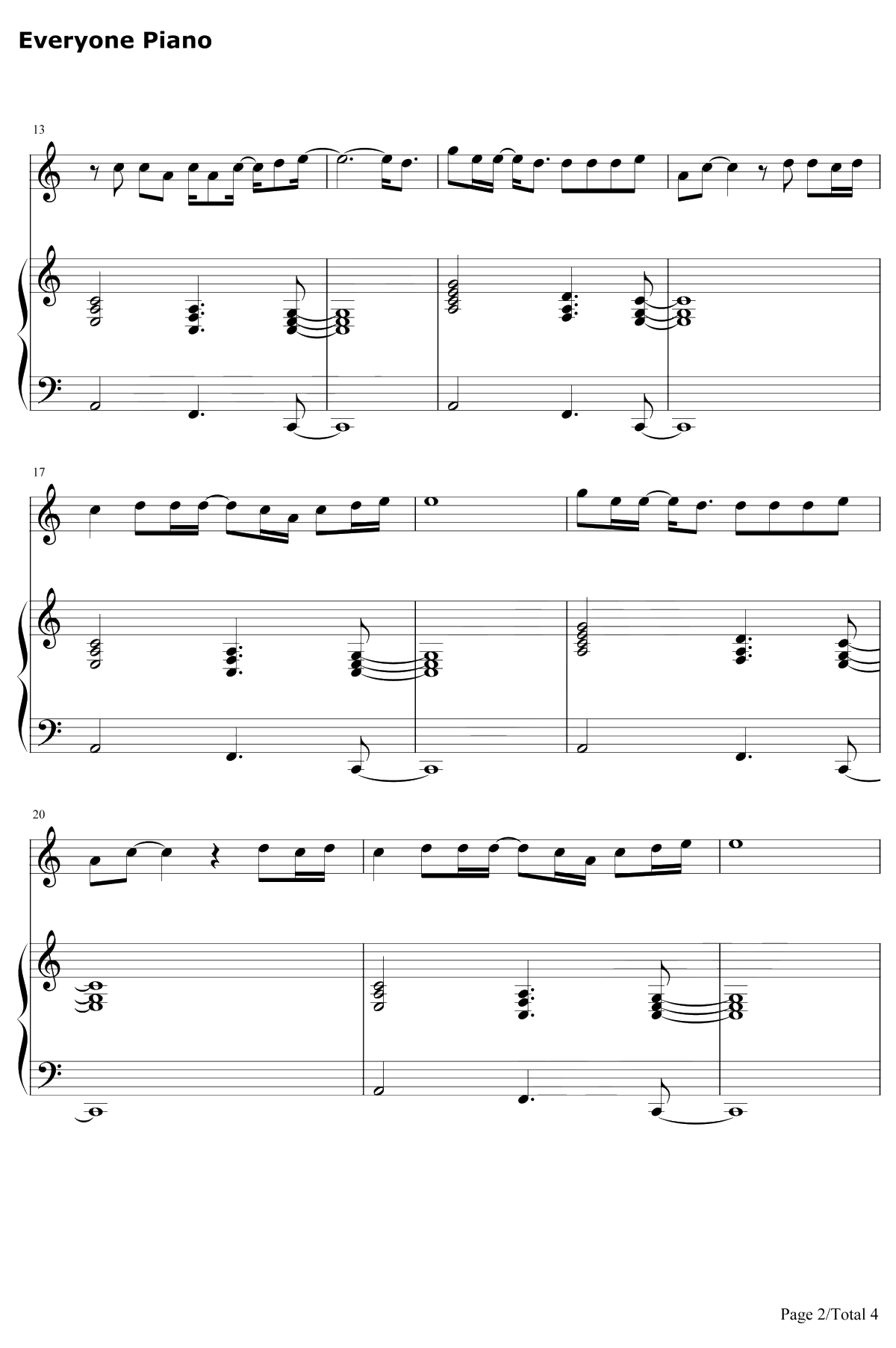 再也没有钢琴谱-Ryan.B2