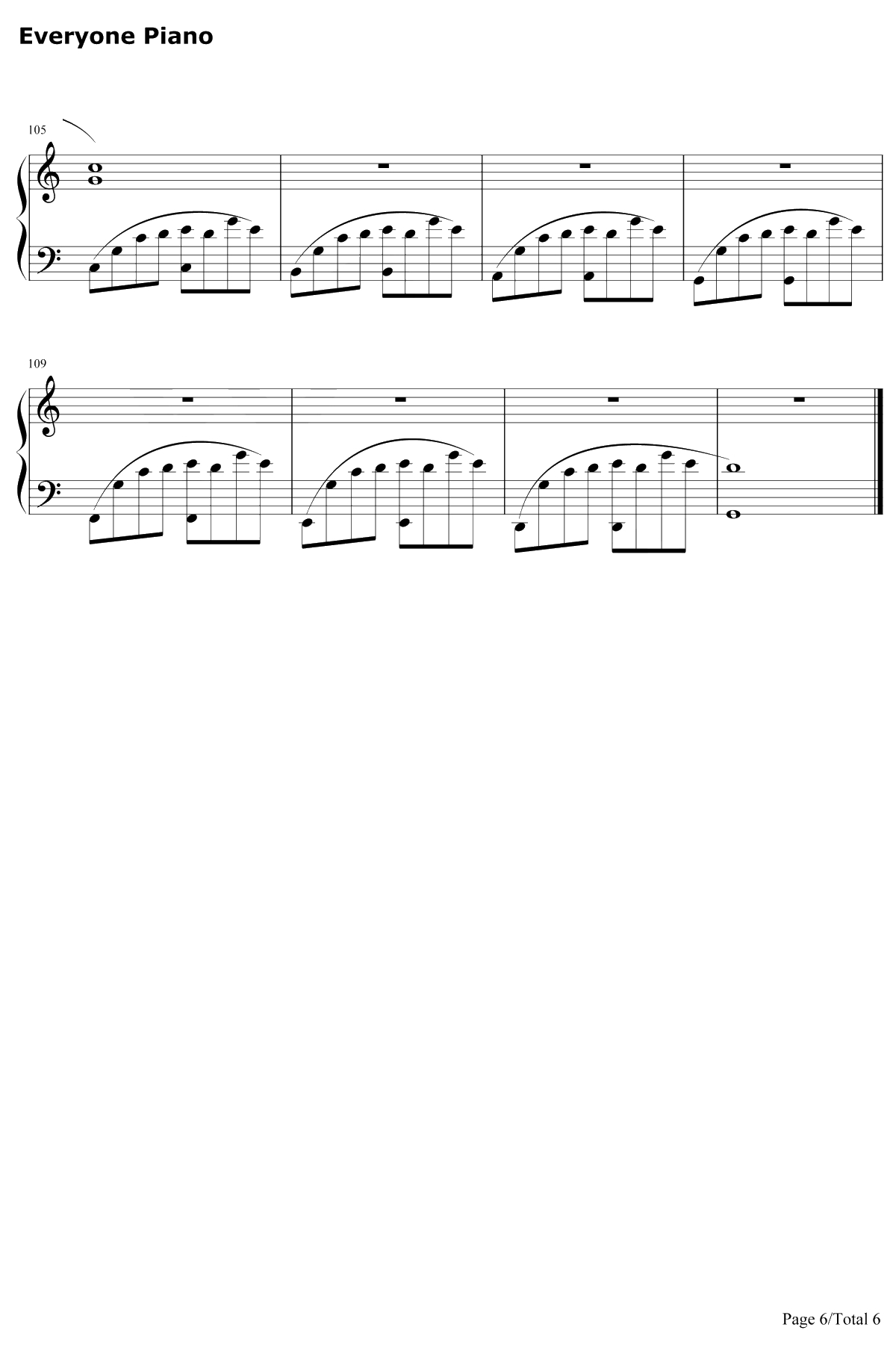 八辈子钢琴谱-乌龟6