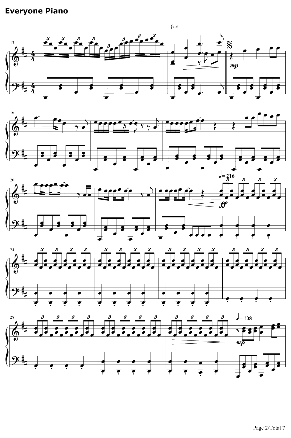 初音ミクの戸惑钢琴谱-初音未来2