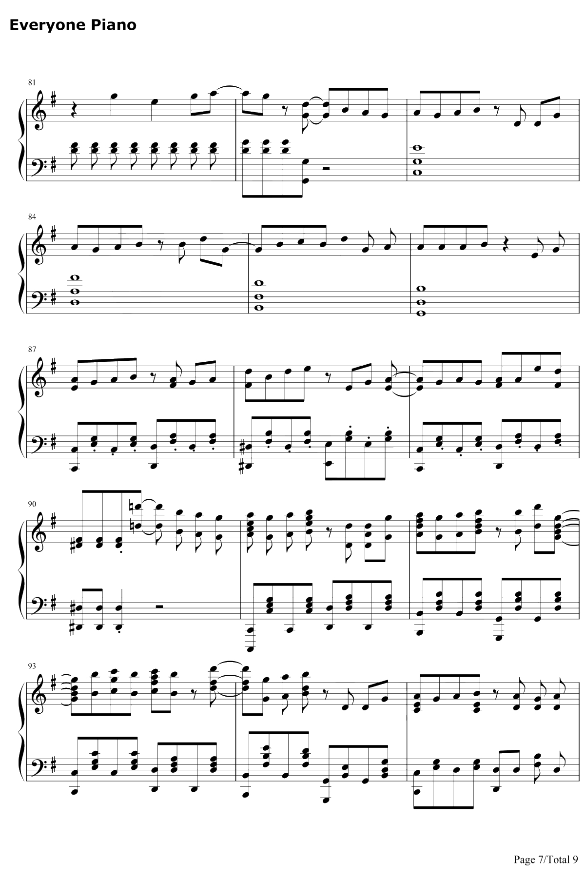 ワンルームシュガーライフ钢琴谱-ナナヲアカリ-幸福甜蜜生活OP7