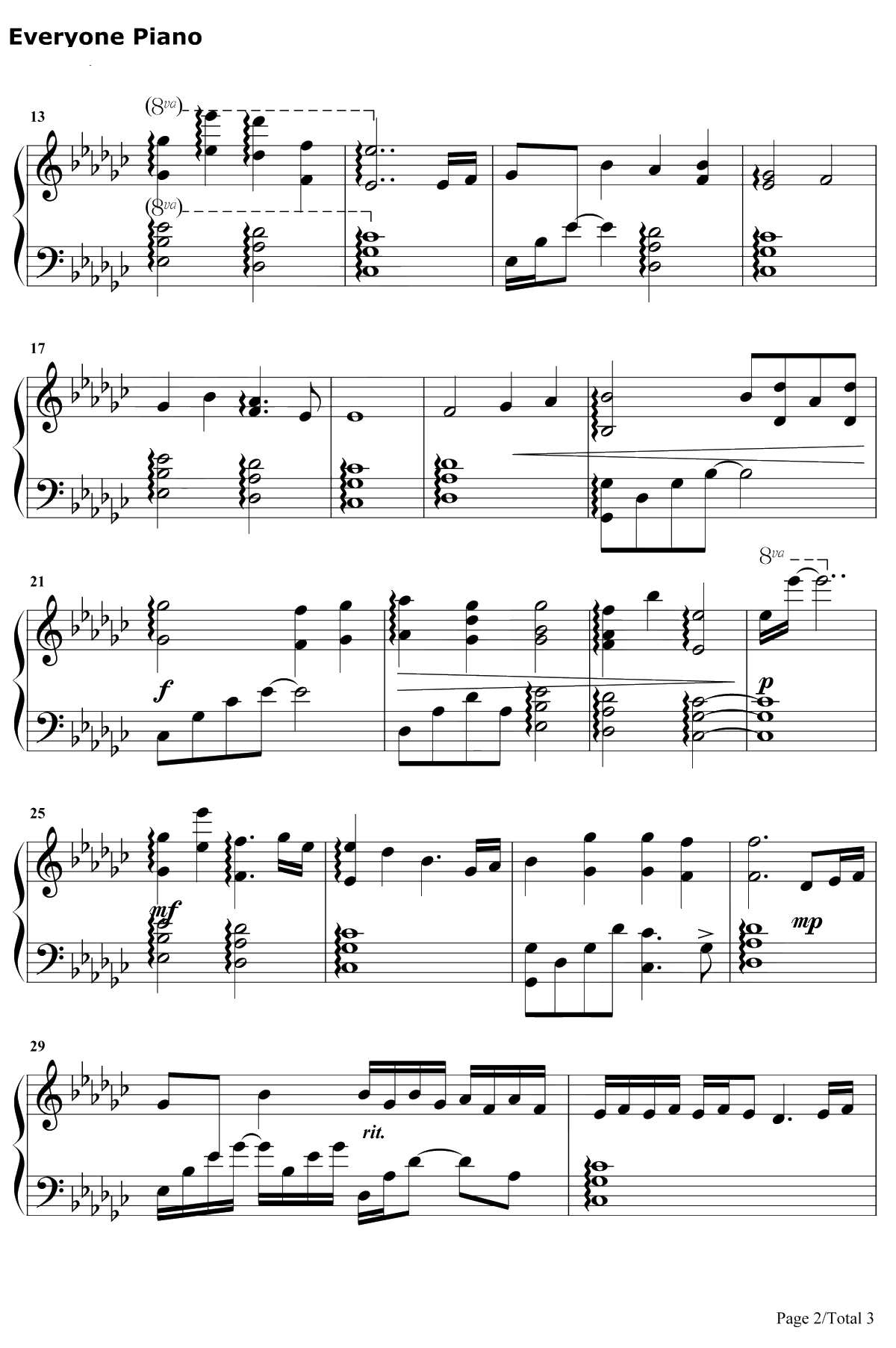 For When You Are Alone钢琴谱-Xeuphoria2