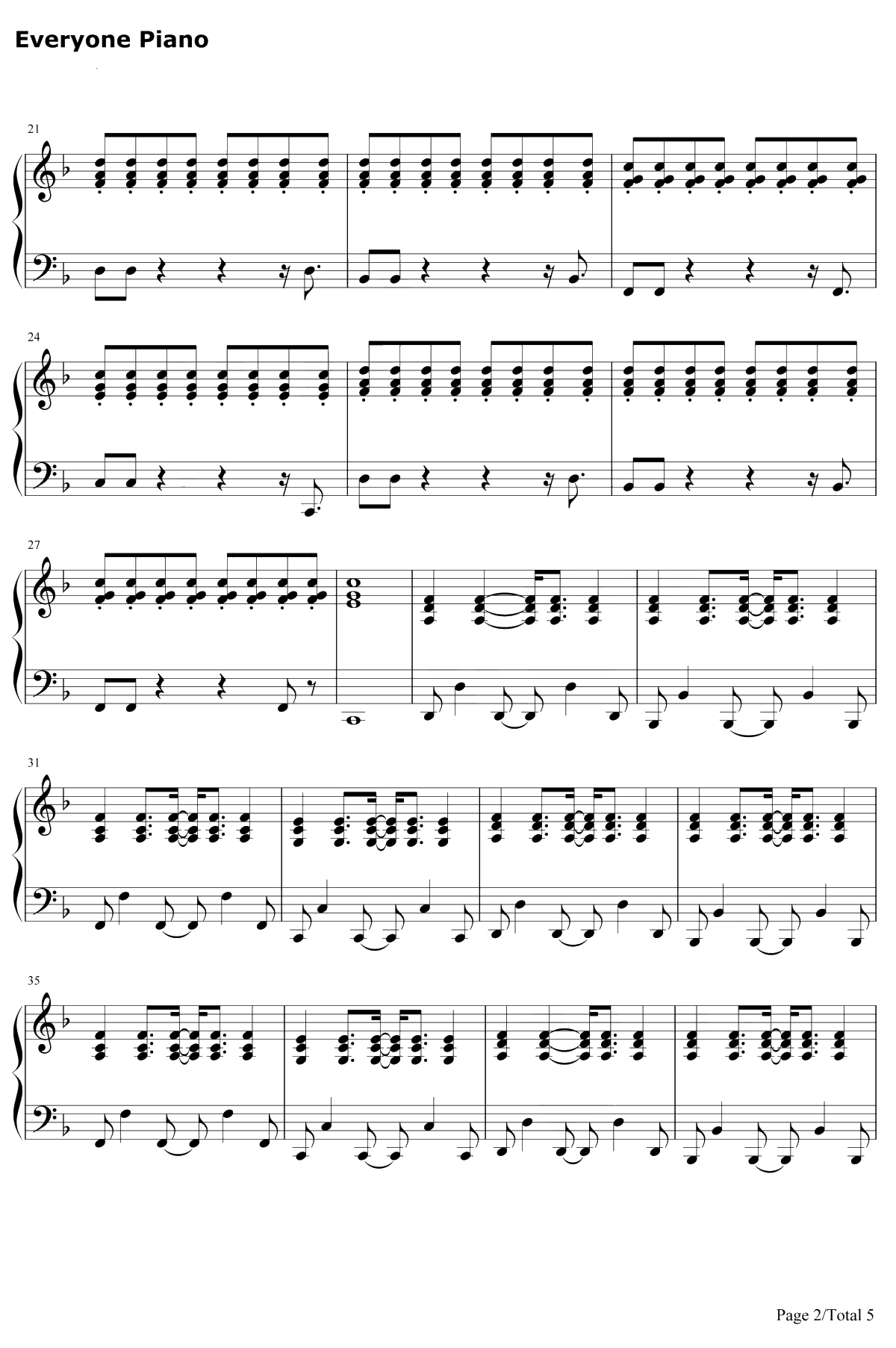 飘向北方钢琴谱-邓紫棋-弹唱版2