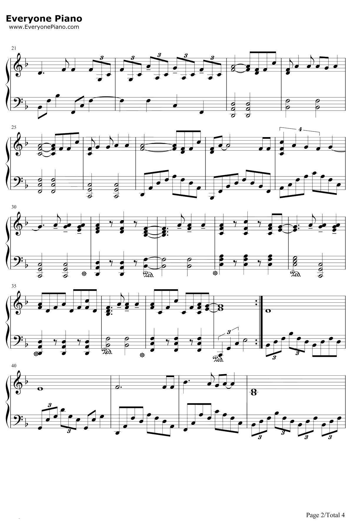 Head Above Water钢琴谱-Avril Lavigne2