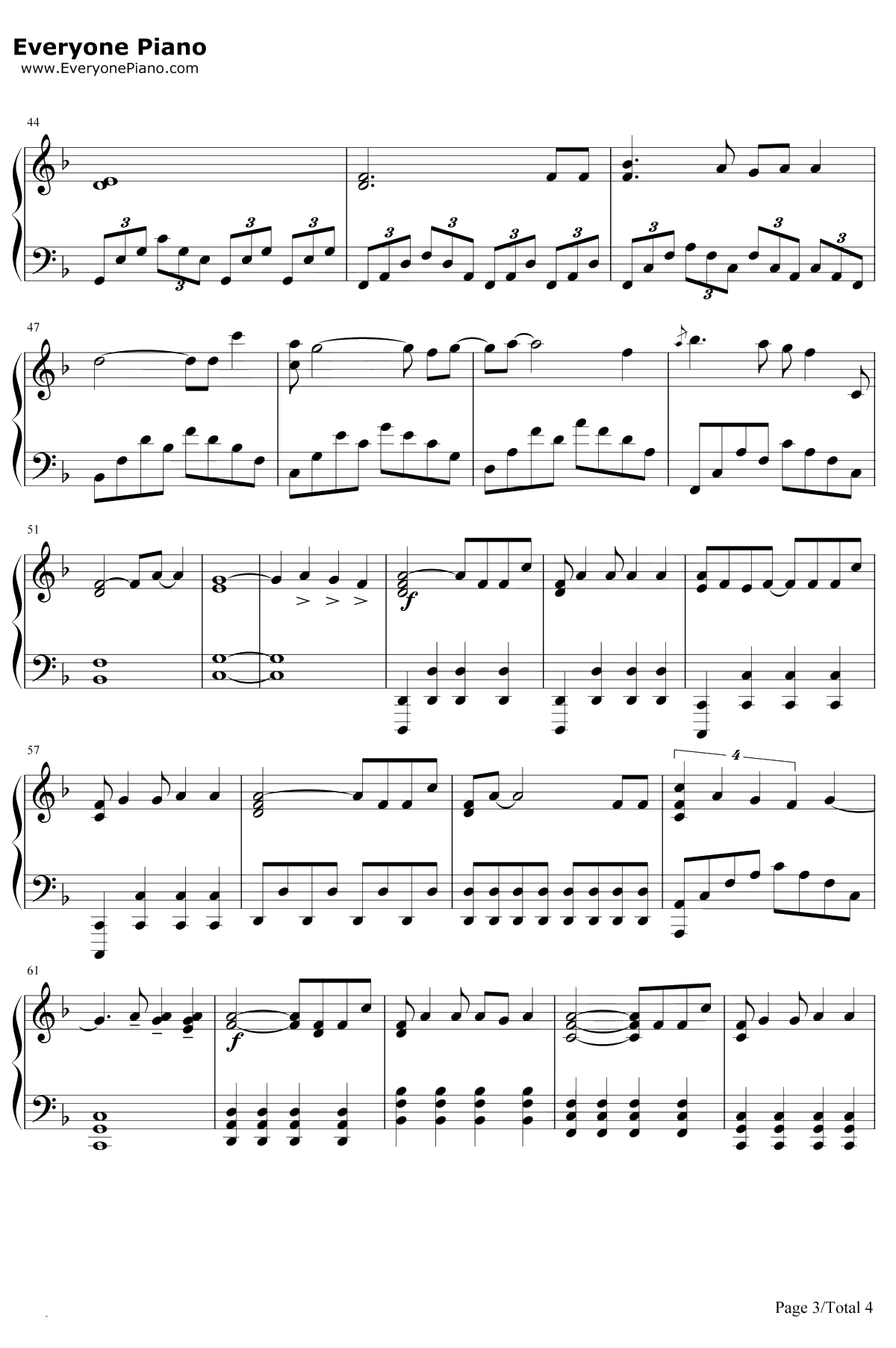 Head Above Water钢琴谱-Avril Lavigne3