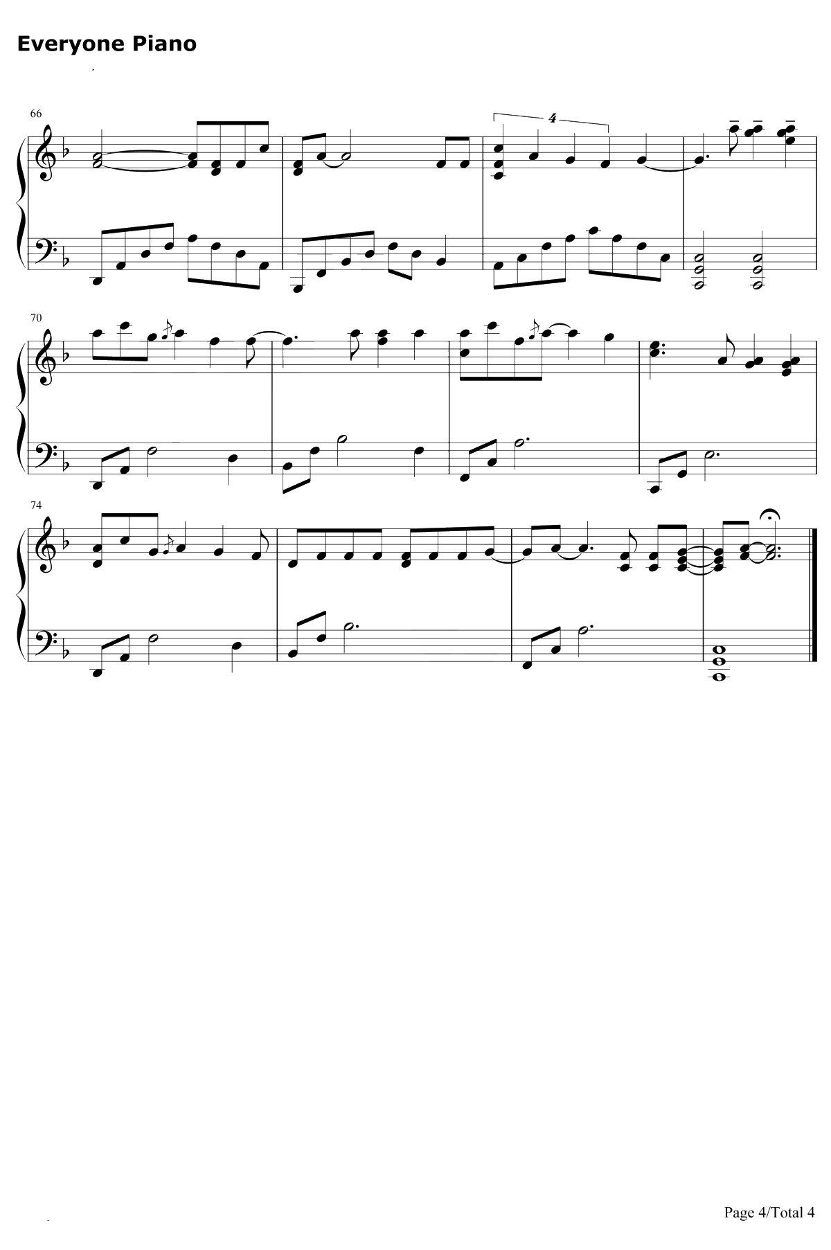 Head Above Water钢琴谱-Avril Lavigne4