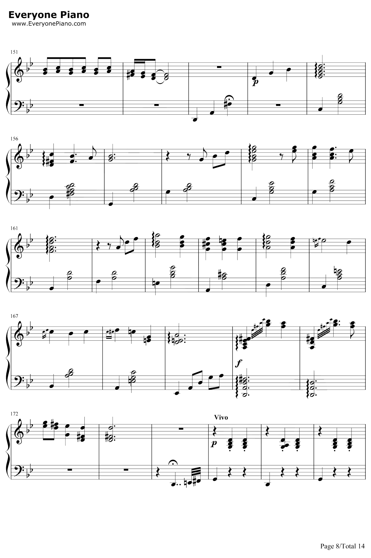 世界の約束钢琴谱-倍赏千惠子-哈尔的移动城堡主题曲8