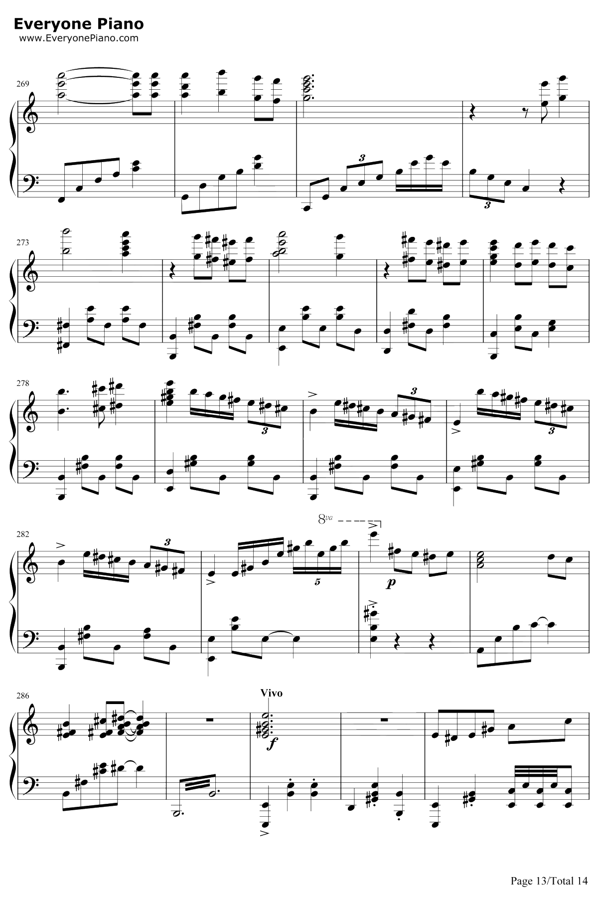 世界の約束钢琴谱-倍赏千惠子-哈尔的移动城堡主题曲13