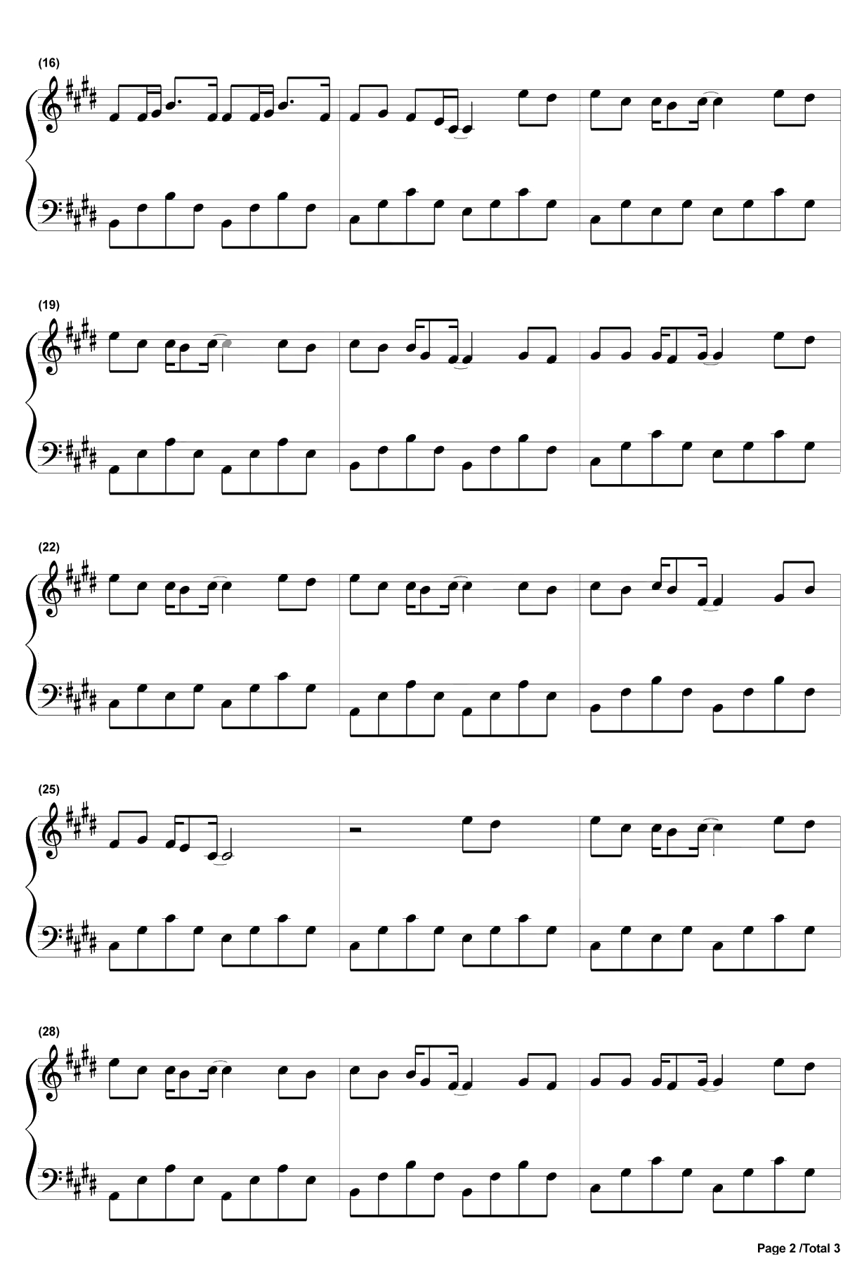 流浪钢琴谱-半阳2