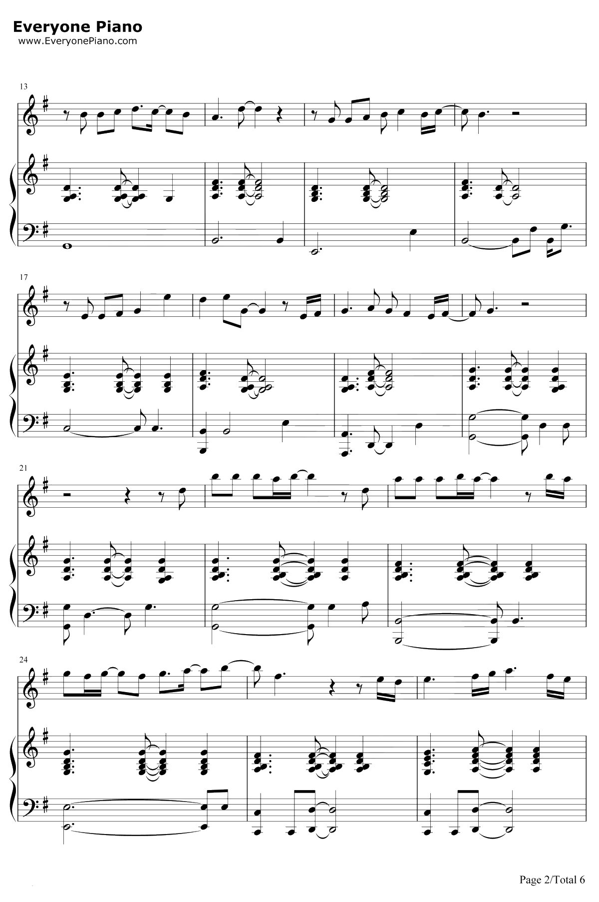 有心人钢琴谱-邓紫棋2