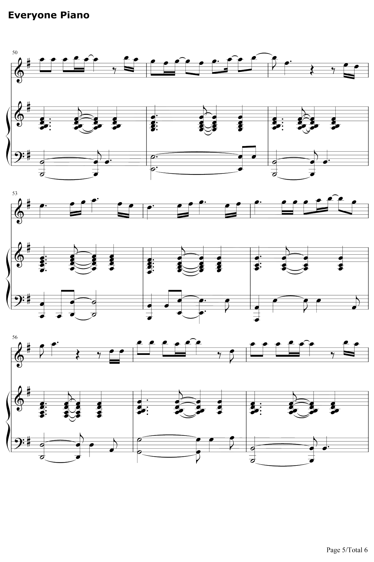 有心人钢琴谱-邓紫棋5