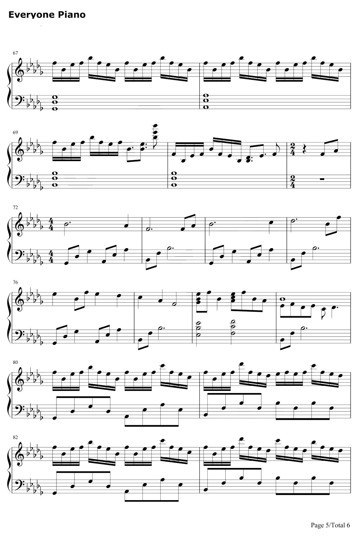 大鱼 钢琴谱-周深5