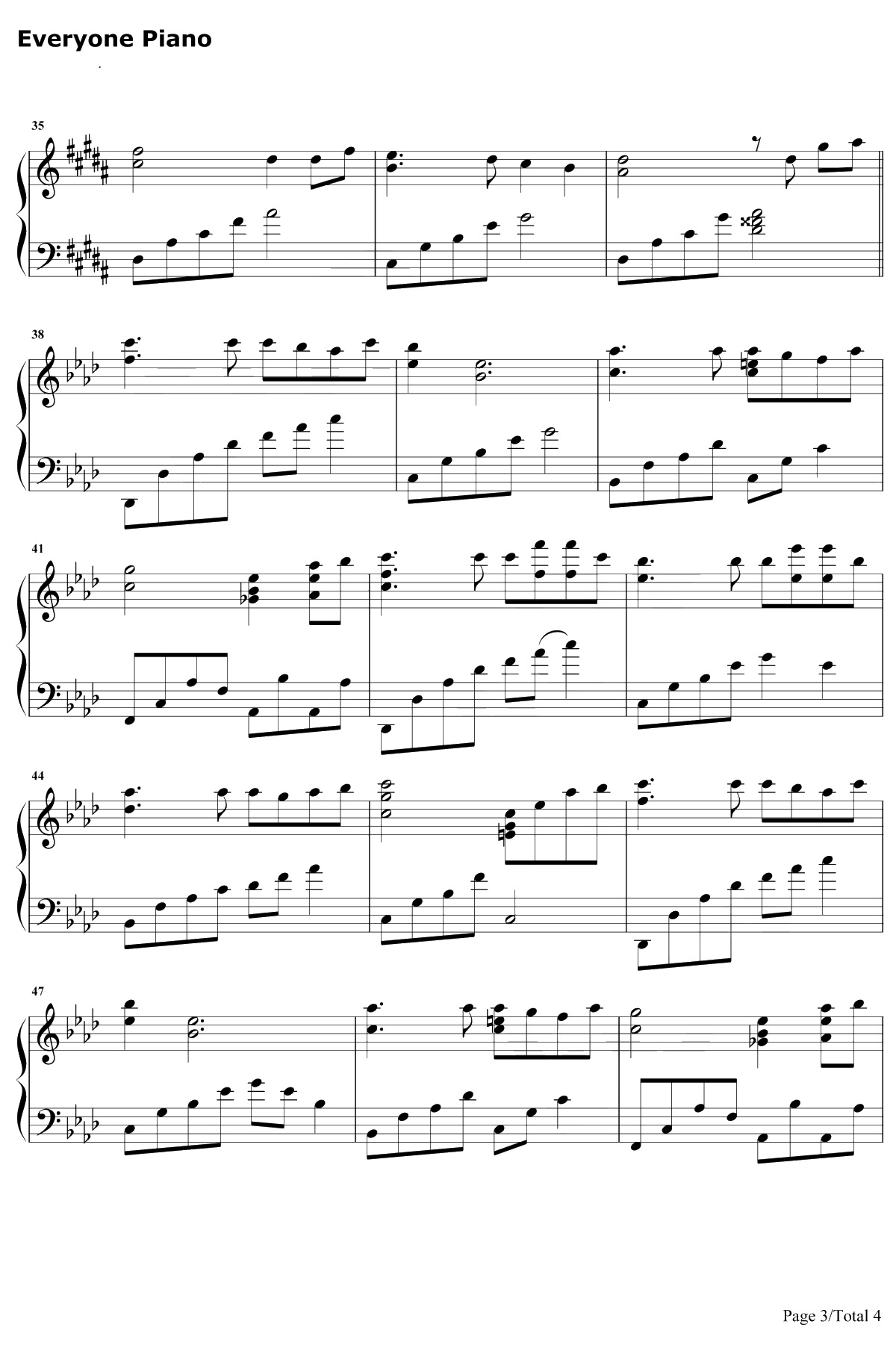 来不及勇敢 钢琴谱-周深3