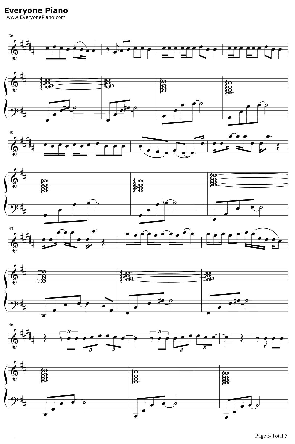 Beautiful钢琴谱-Bazzi3