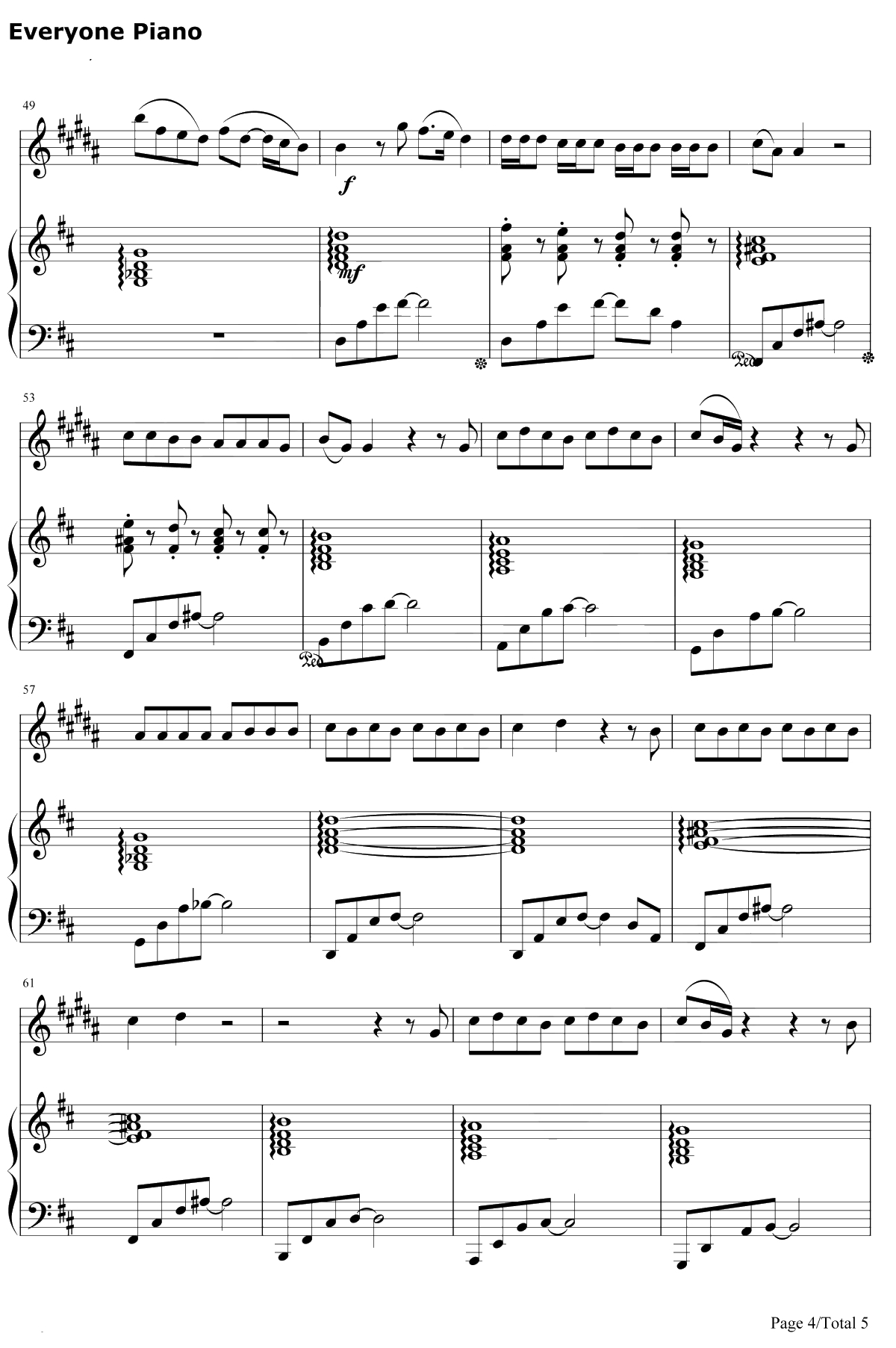 Beautiful钢琴谱-Bazzi4