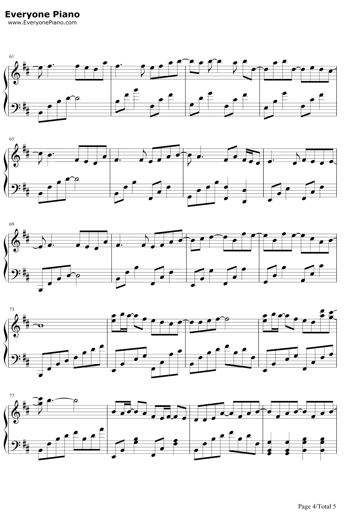 月若流金钢琴谱-阿杰729-杀破狼主题曲4