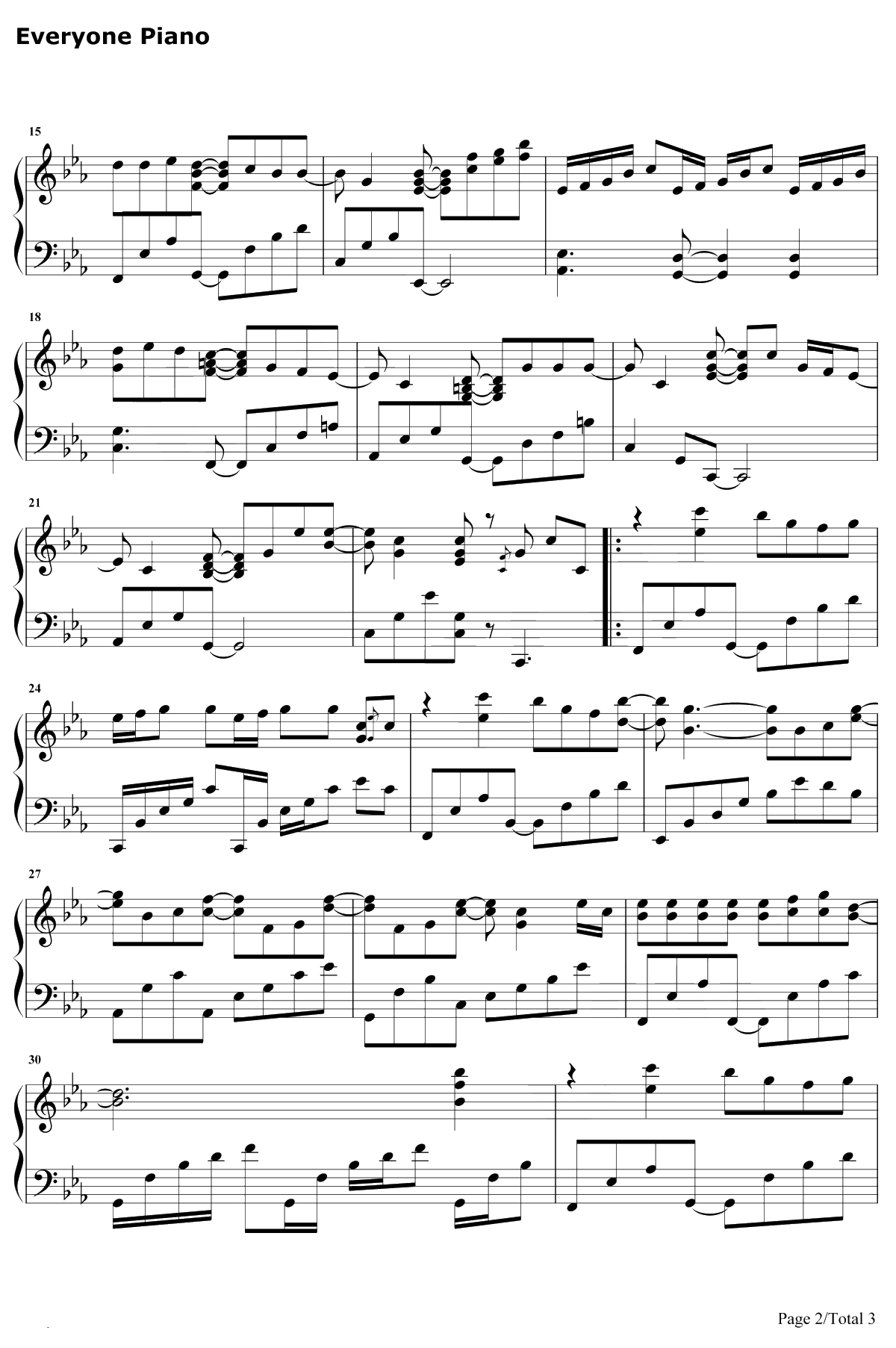 故长安钢琴谱-张靓颖-将夜主题曲2