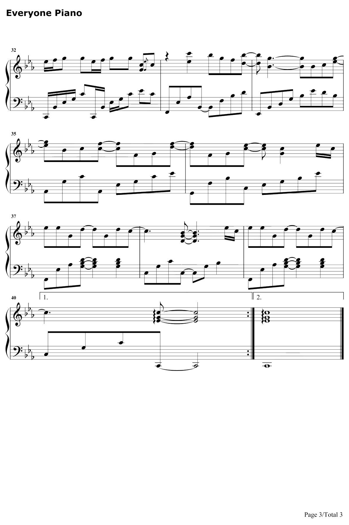 故长安钢琴谱-张靓颖-将夜主题曲3