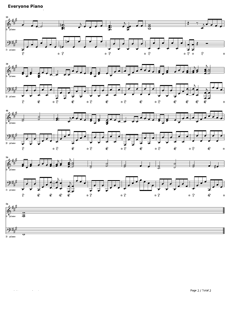 ツキアカリのミチシルベ钢琴谱-ステレオポニー-黑之契约者2流星之双子OP2