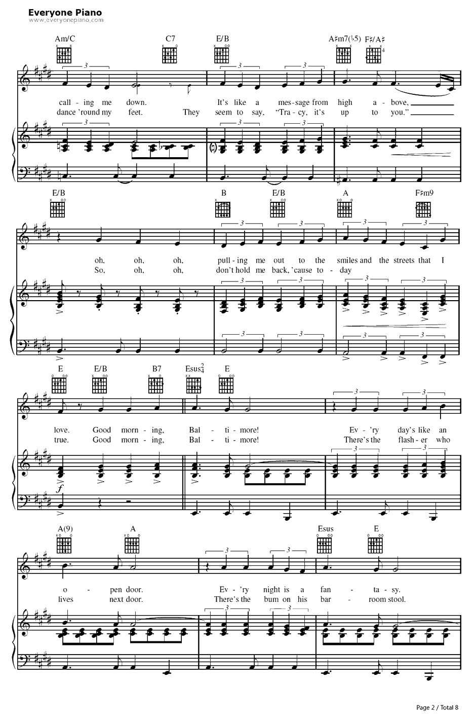 Good Morning Baltimore钢琴谱-TracyTurnblad-发胶Hairspray2