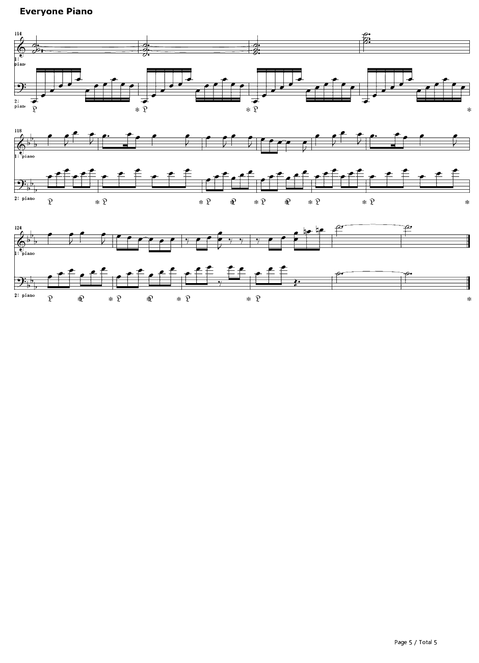 storia钢琴谱-Kalafina5