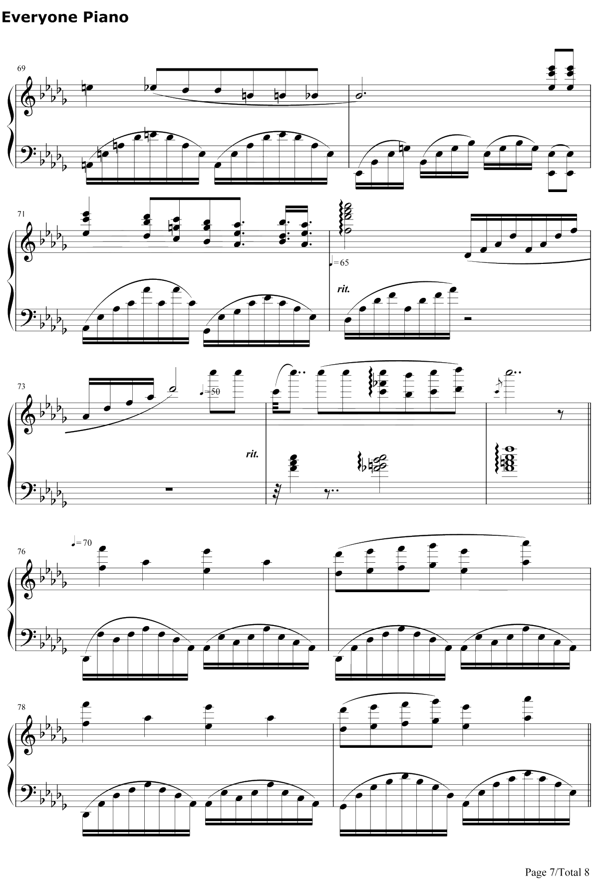 The Music of the Night钢琴谱-AndrewLloydWebber安德鲁·劳埃德·韦伯-歌剧魅影OST7