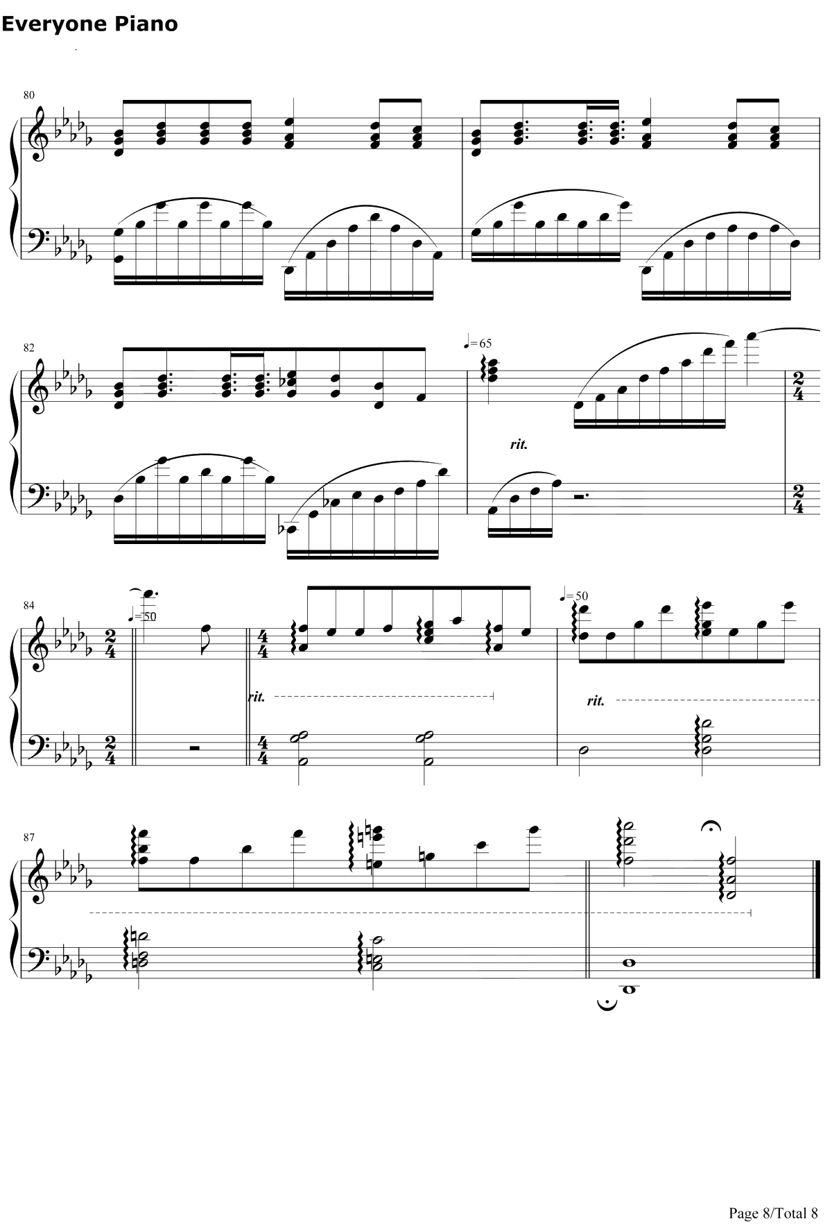 The Music of the Night钢琴谱-AndrewLloydWebber安德鲁·劳埃德·韦伯-歌剧魅影OST8