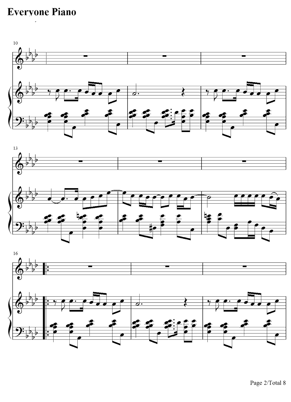 Marry U钢琴谱-SuperJunior2