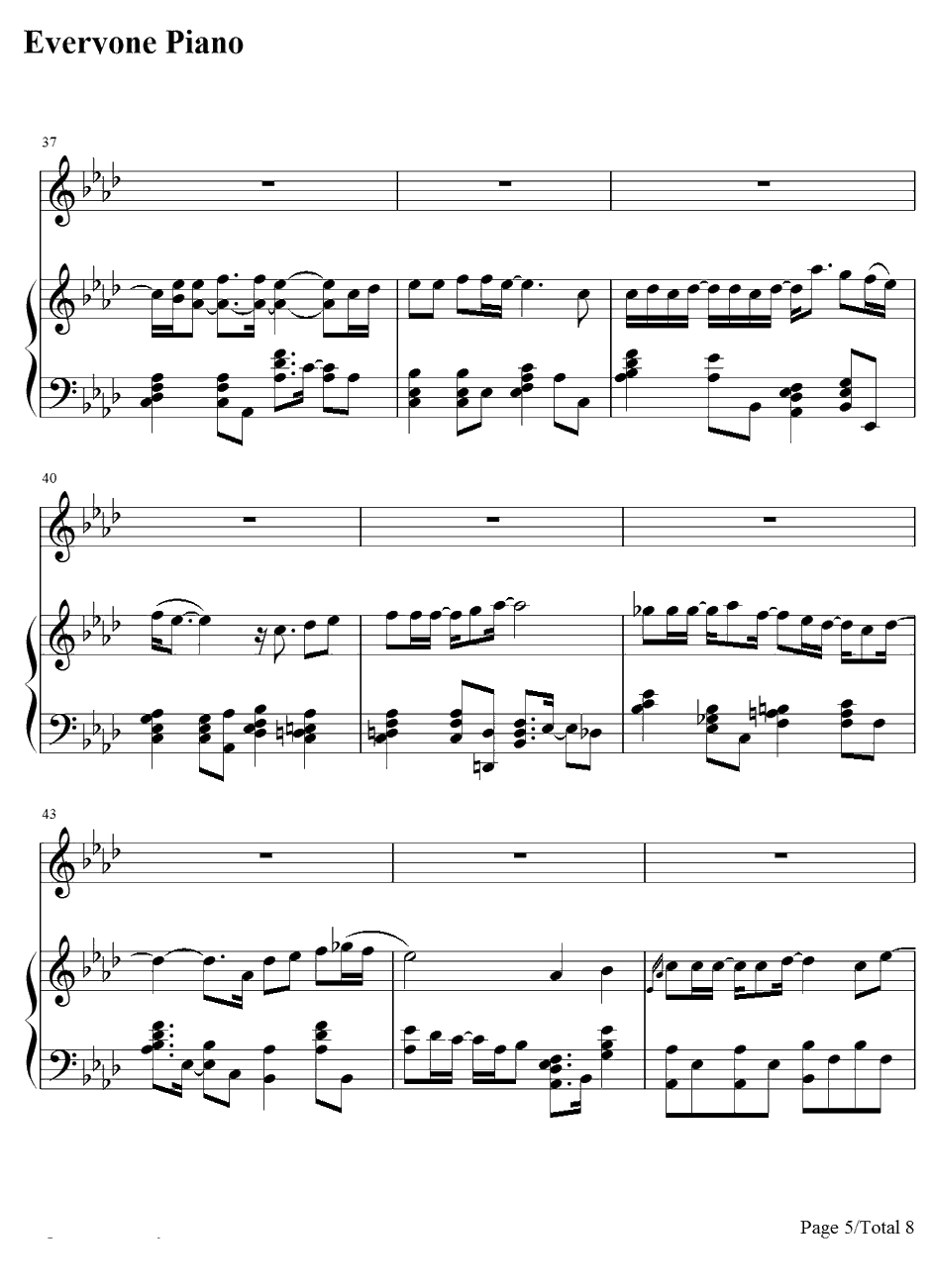 Marry U钢琴谱-SuperJunior5