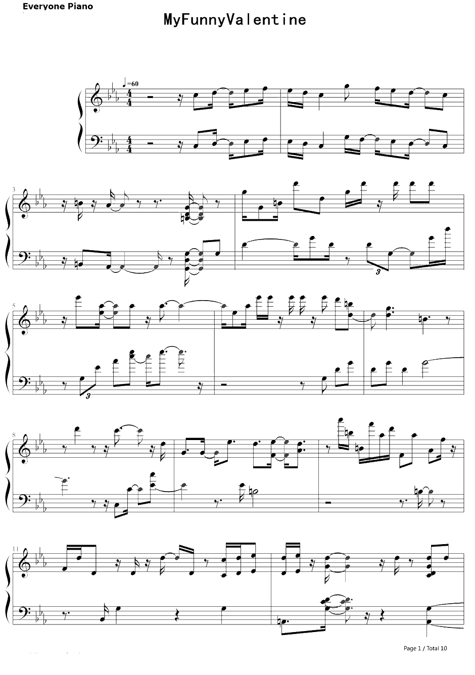 My Funny Valentine钢琴谱-RichardRodgers1