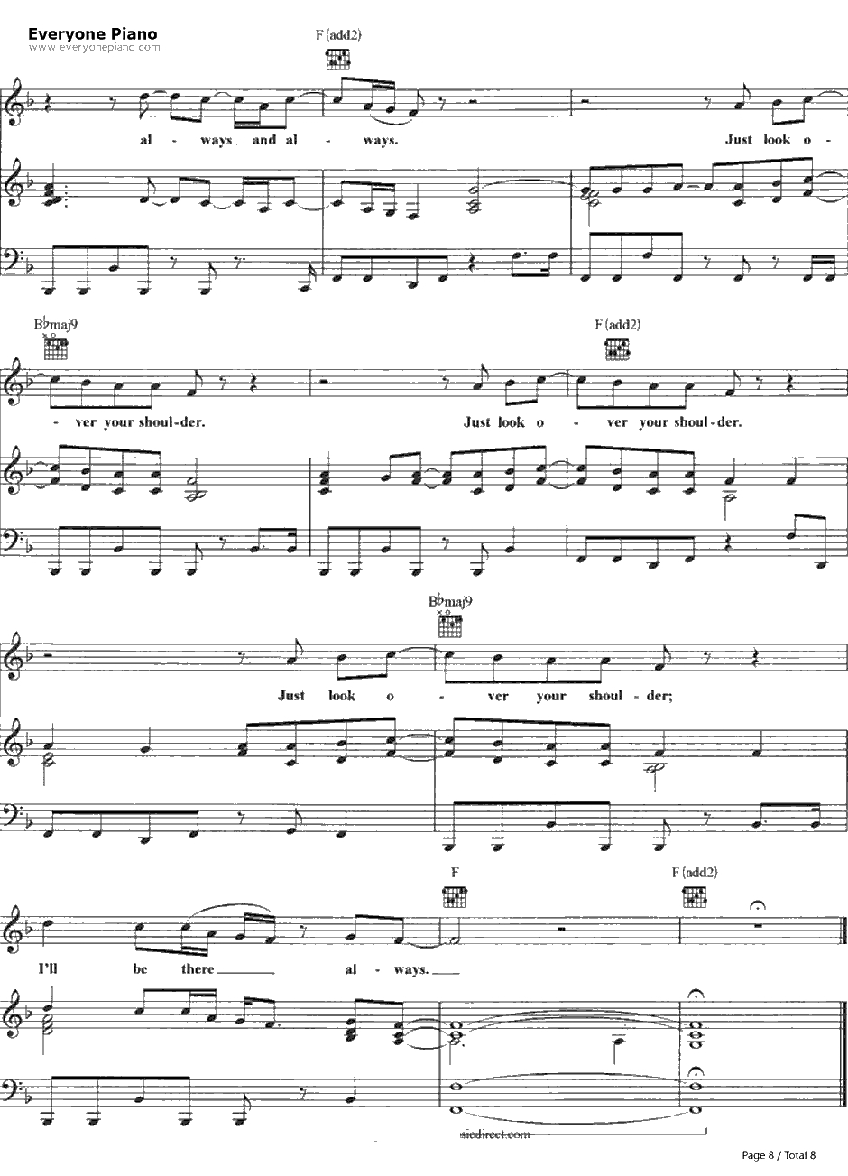 You'll Bein My Heart钢琴谱-PhilCollins-人猿泰山主题曲8