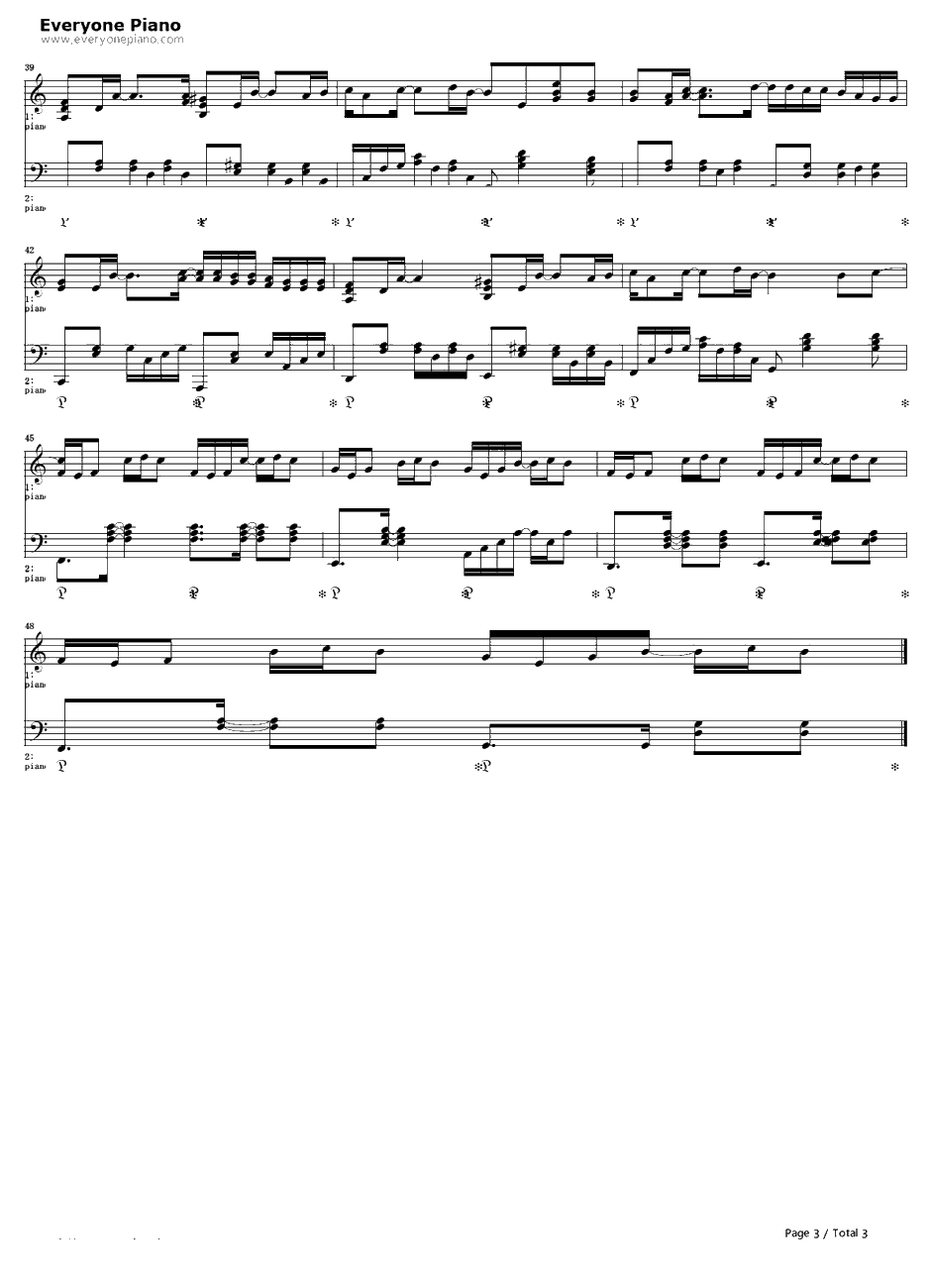 Good bye Happiness钢琴谱-宇多田光3