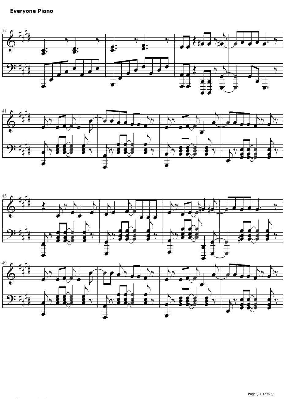 キャットフード钢琴谱-初音ミク3