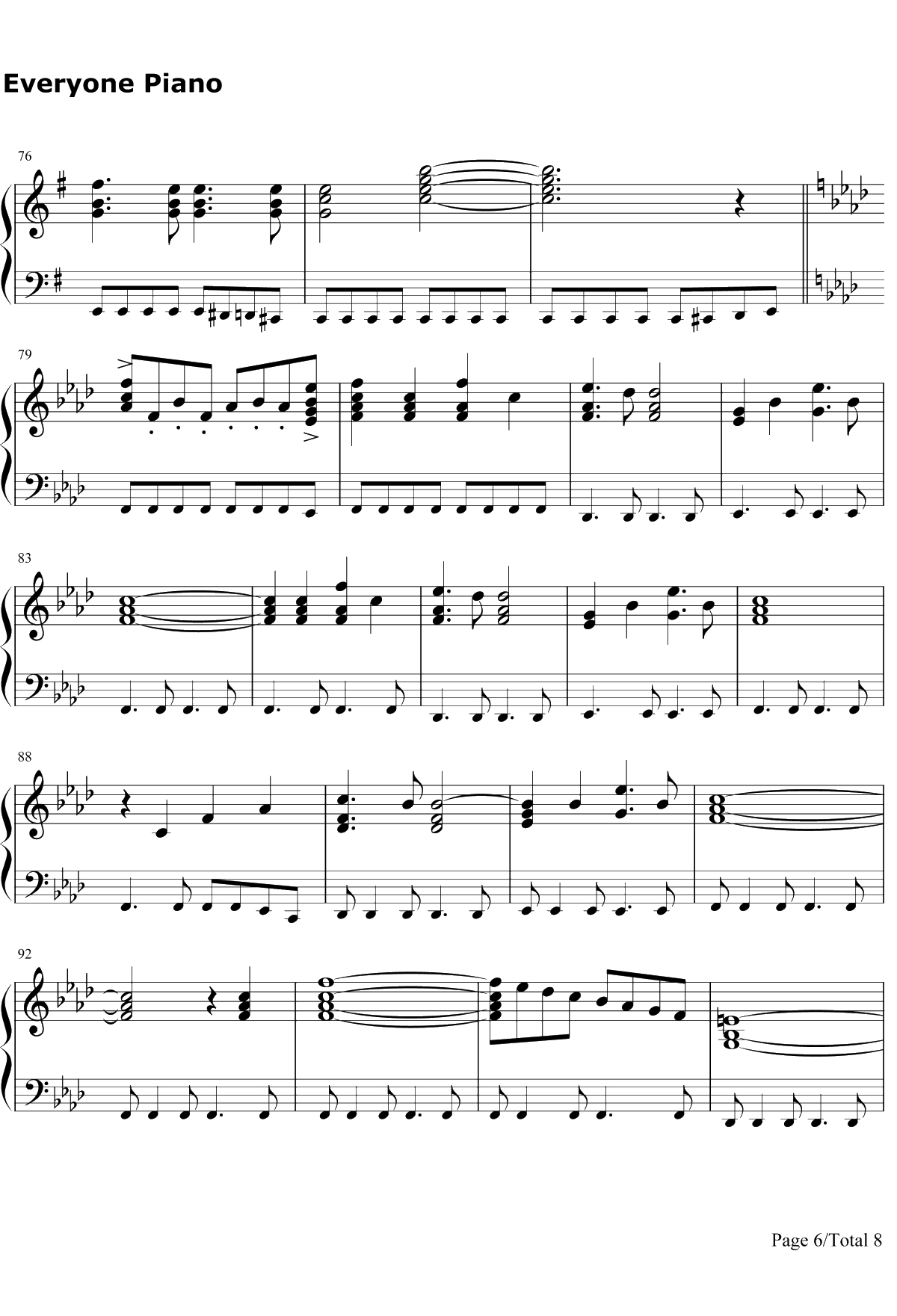 The Phantom of the Opera钢琴谱-EmmyRossum&GerardButler-歌剧魅影原声带6