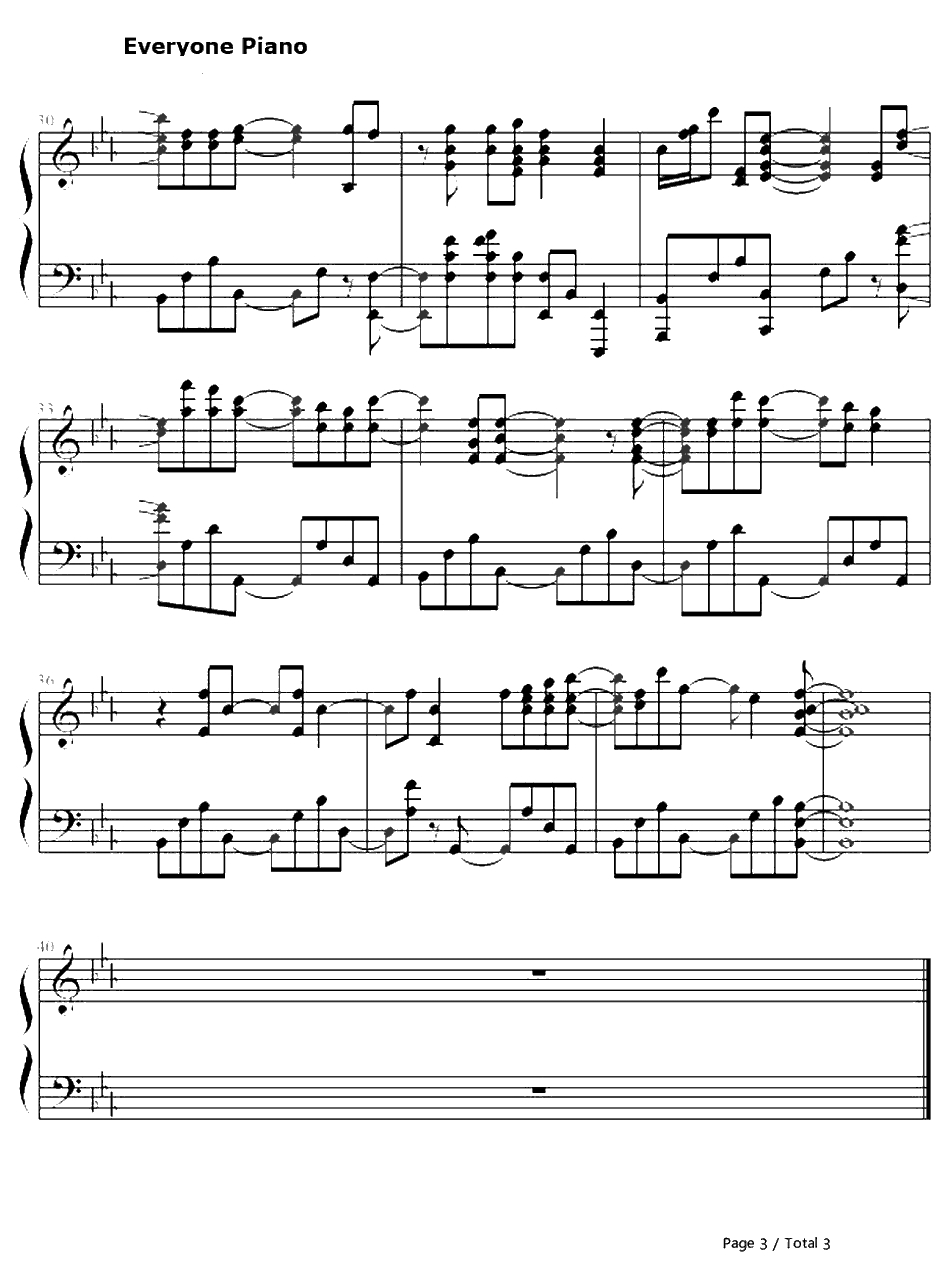 ebb and flow钢琴谱-Ray-来自风平浪静的明天OP23