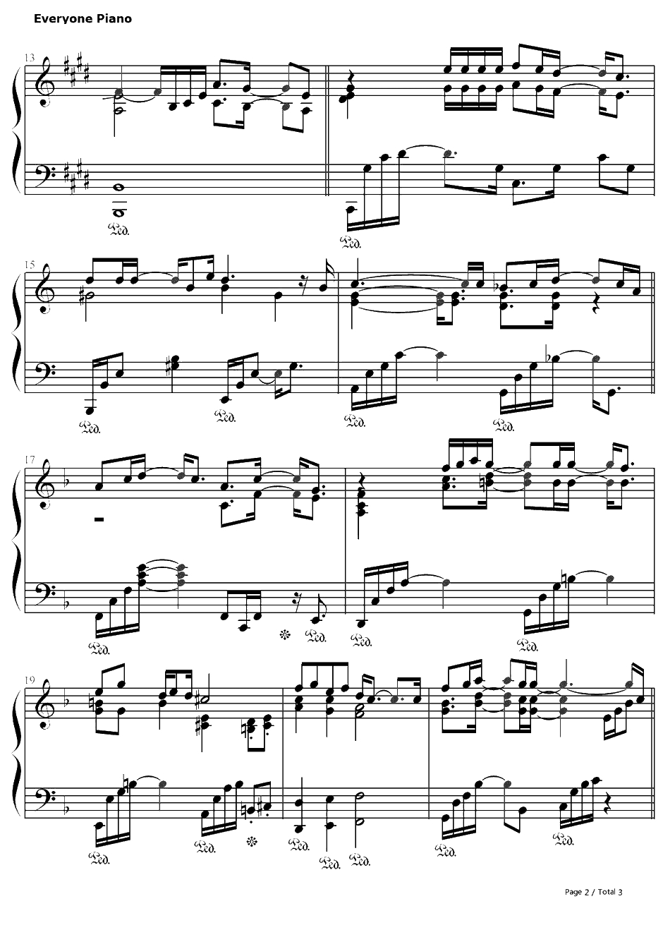 呼吸钢琴谱-CHEN&张力尹2