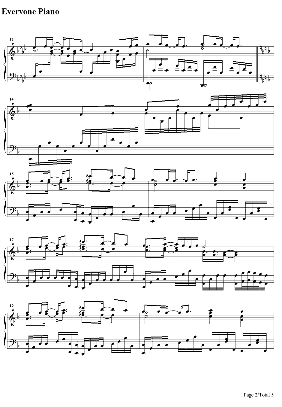 Every Heart钢琴谱-BoA　宝儿-ミンナノキモチ--宝儿-犬夜叉ED42