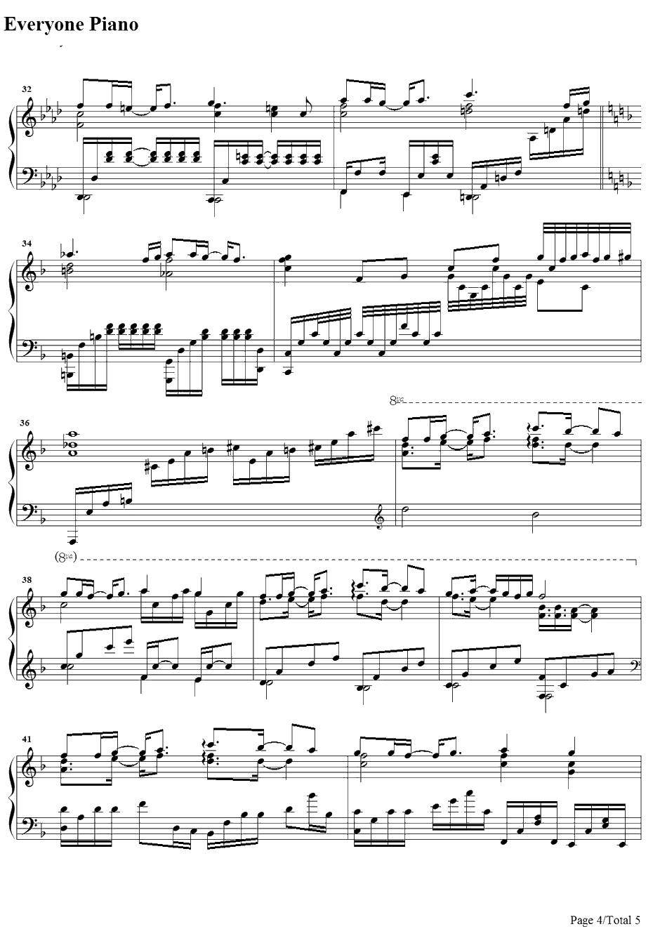 Every Heart钢琴谱-BoA　宝儿-ミンナノキモチ--宝儿-犬夜叉ED44