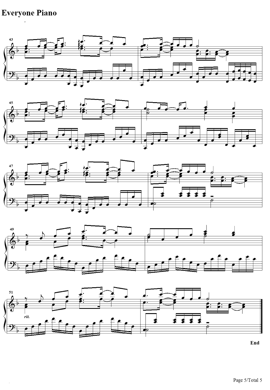 Every Heart钢琴谱-BoA　宝儿-ミンナノキモチ--宝儿-犬夜叉ED45