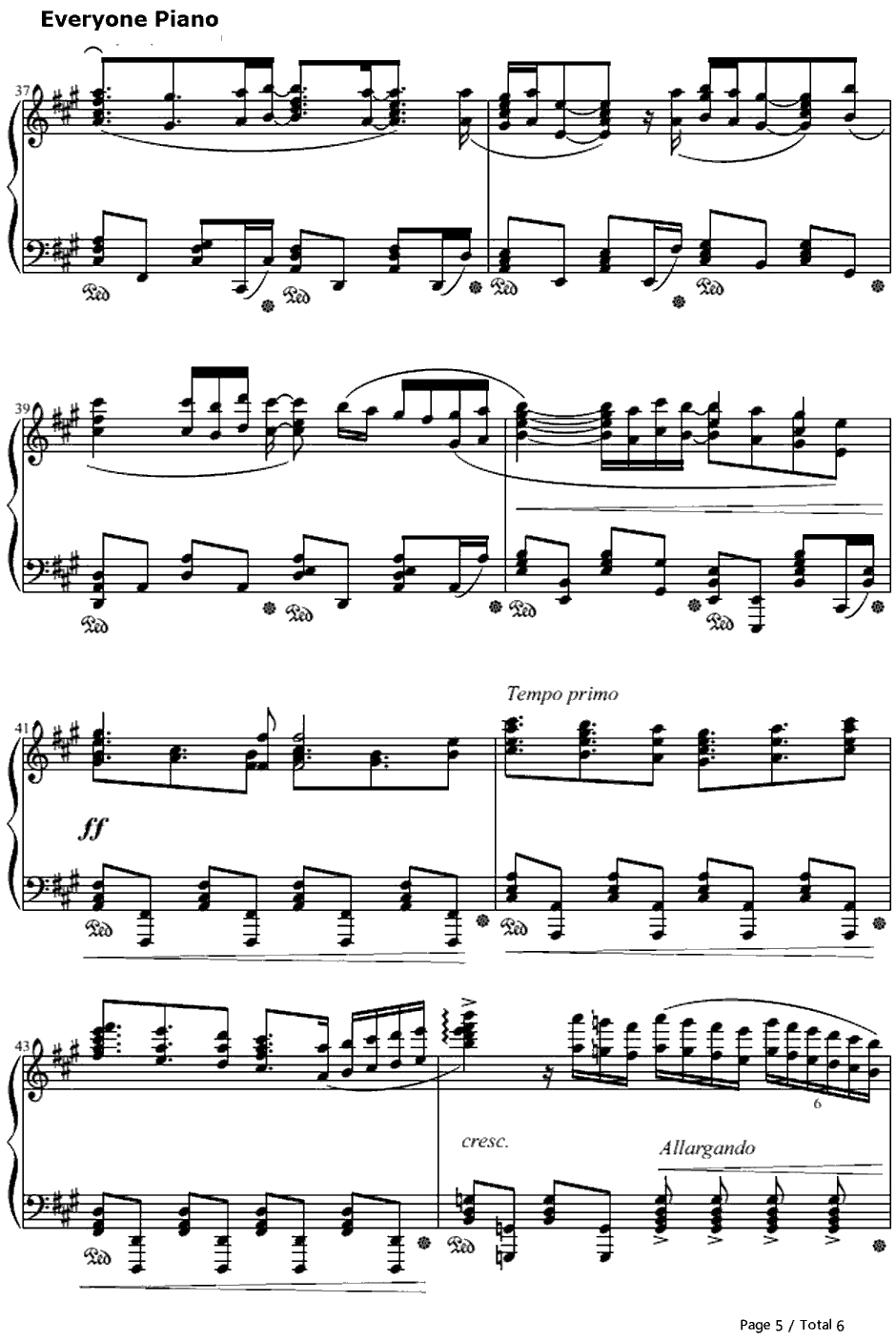 楽园の扉钢琴谱-青叶林檎-EuphoriaOP5