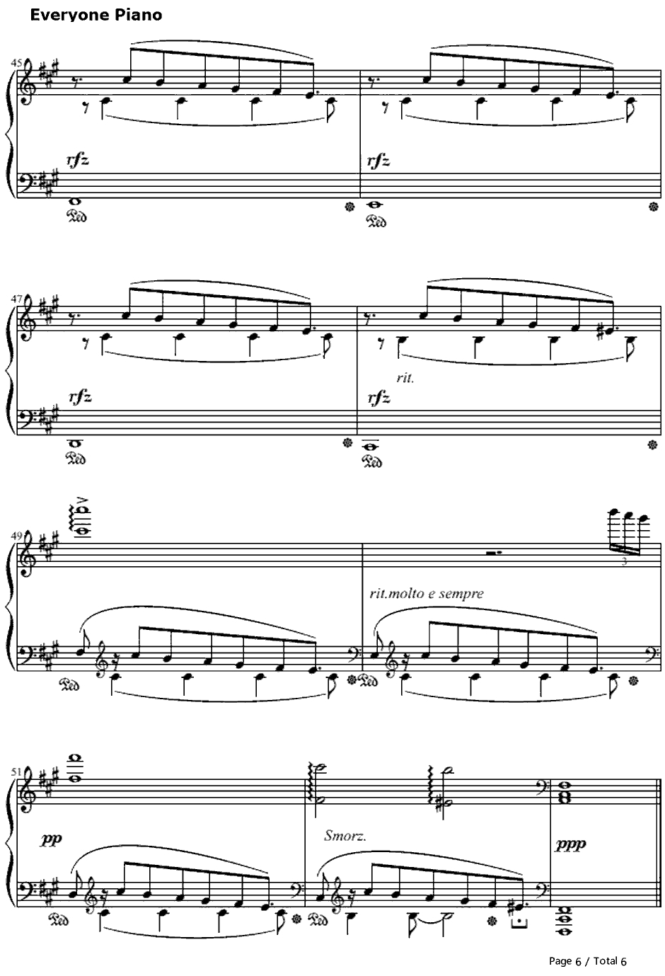 楽园の扉钢琴谱-青叶林檎-EuphoriaOP6