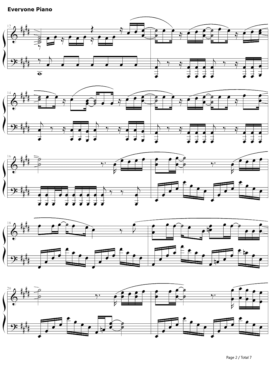 话说钢琴谱-李弘基（FT-Island）-继承者们OST12