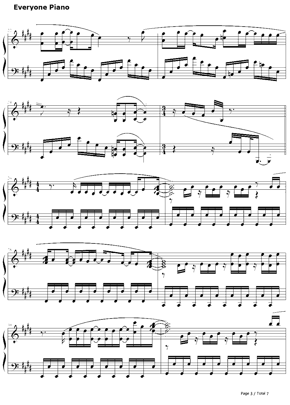 话说钢琴谱-李弘基（FT-Island）-继承者们OST13