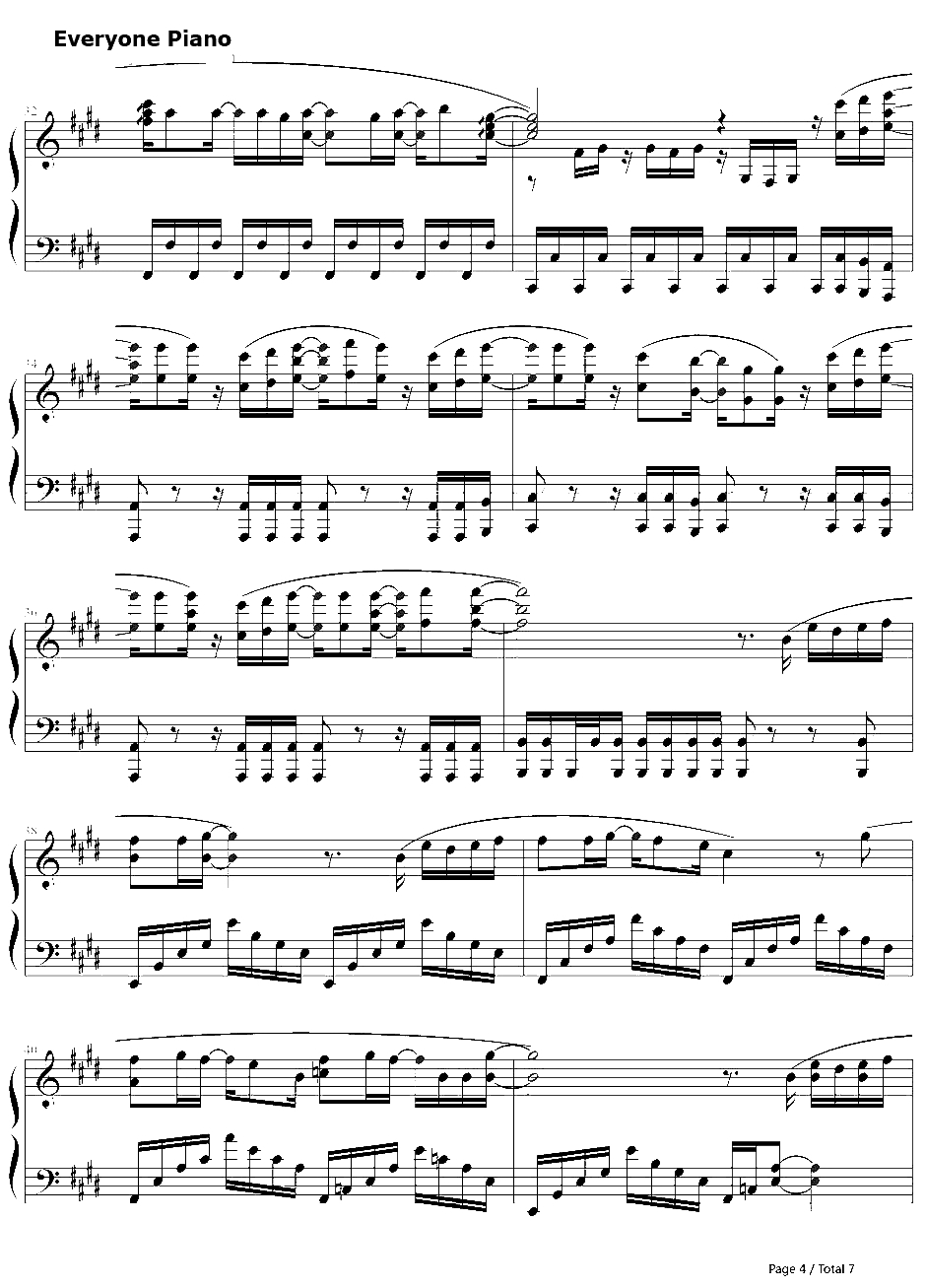 话说钢琴谱-李弘基（FT-Island）-继承者们OST14