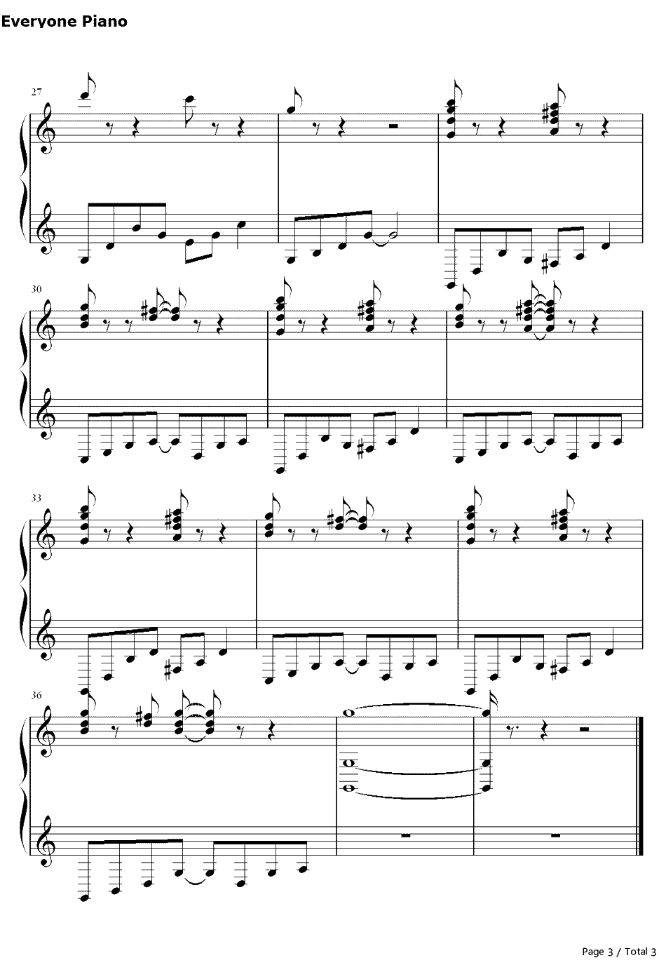 嘿咻狂想曲钢琴谱-艾索-罗小黑战记片尾曲3