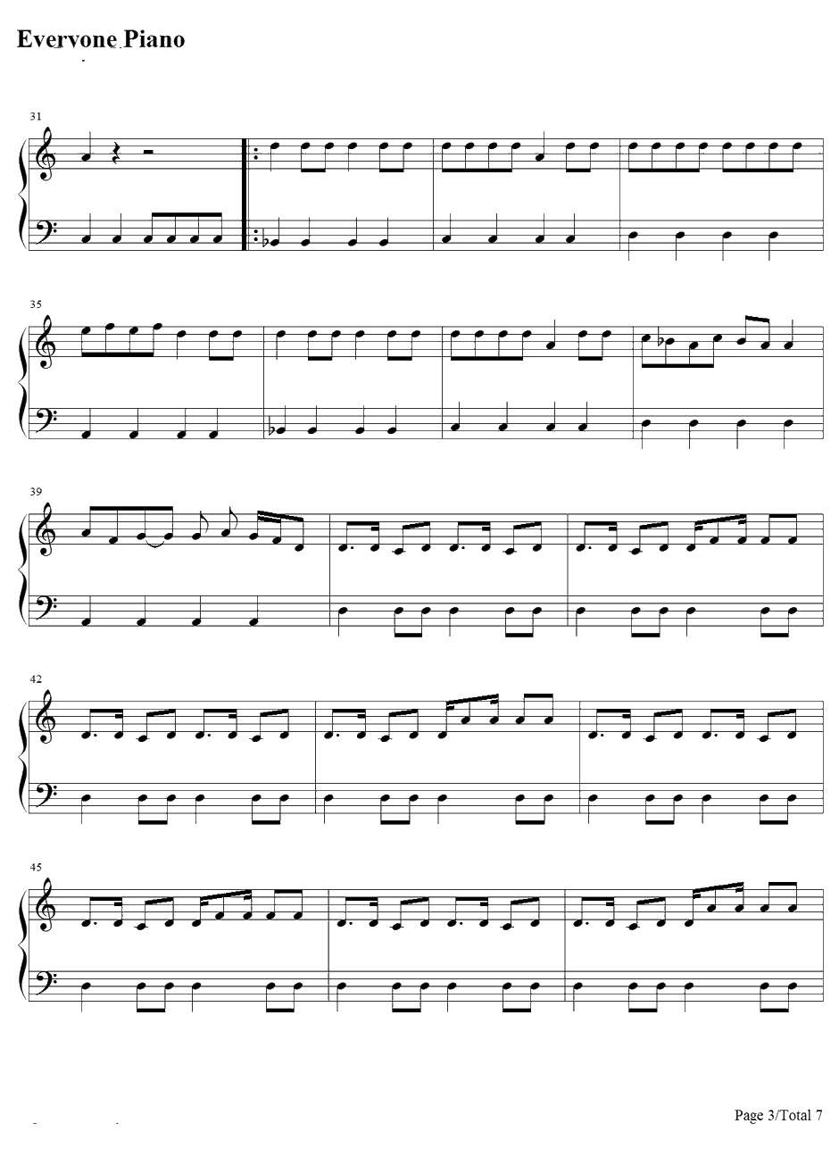 BO NAMANA钢琴谱-SuperJunior3