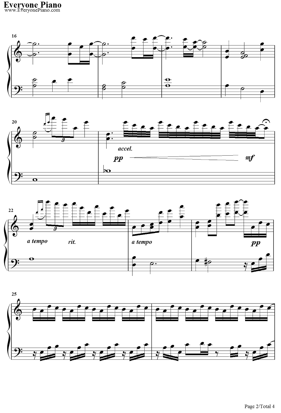 eye钢琴谱-泽野弘之-water-进击的巨人OST2